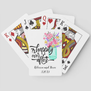 Jeu De Cartes Mariage Favor Fleurs Cadeaux Mason Jar