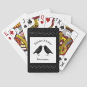 Jeu De Cartes Mariage gothique Baiser Ravens Personnalisé (dos)