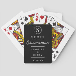Jeu De Cartes Mariage Groomsman Favoriser une typographie modern
