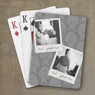 Jeu De Cartes Mariage Instagram 2 Photos Retro frame Texte perso