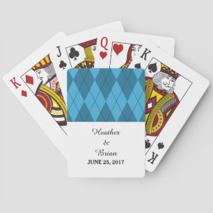 Jeu De Cartes Mariage Jacquard bleu Lecture Cartes