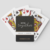 Jeu De Cartes Mariage moderne Monogramme Date Nom Customisé (dos)