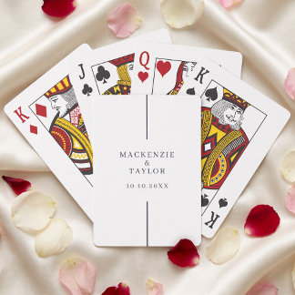 Jeu De Cartes Mariage Nom et Date Personnalisés