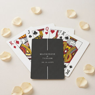 Jeu De Cartes Mariage Nom et Date Personnalisés