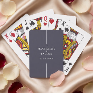 Jeu De Cartes Mariage Nom et Date Personnalisés