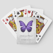 Jeu De Cartes Mariage papillon violet Jouer des cartes (dos)