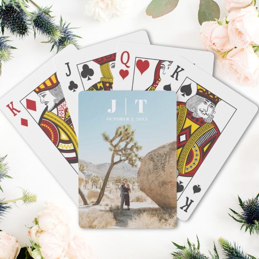 Jeu De Cartes Mariage Personnalisé Faveur Monogramme Jouer Carte