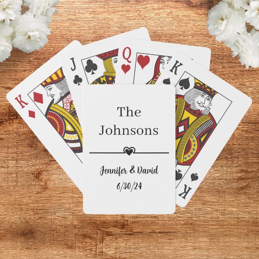 Jeu De Cartes Mariage personnalisé Favoriser la lecture des cart