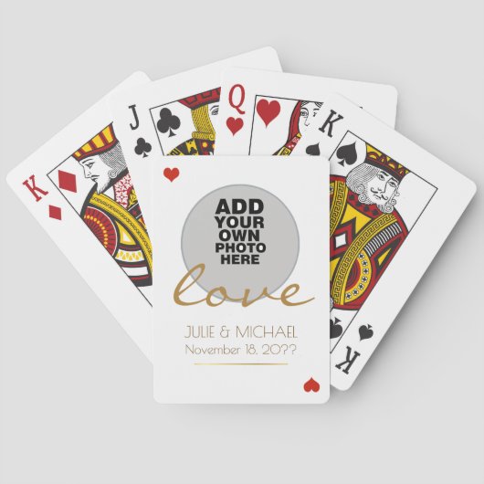 Jeu De Cartes mariage photo couple blanc (dos)
