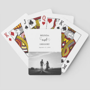 Jeu De Cartes Mariage photo moderne en noir et blanc
