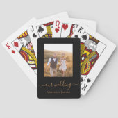 Jeu De Cartes Mariage photo noir or moderne (dos)