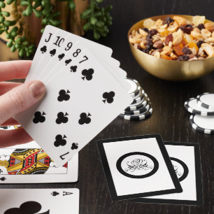 Jeu De Cartes Mariage Rose noir Calligraphie