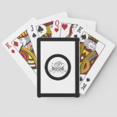 Jeu De Cartes Mariage Rose noir Calligraphie (dos)