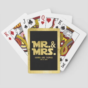 Jeu De Cartes Mariage sur le thème de la science-fiction noir et