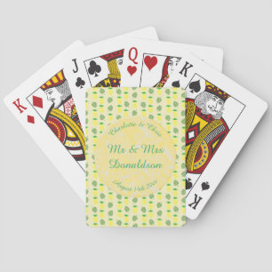 Jeu De Cartes Mariage Tropical d'Été Ananas et Feuilles de Palmi
