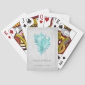 Jeu De Cartes Mariage turquoise Conch Shell Jouer des cartes (dos)