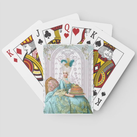 Jeu De Cartes Marie Antoinette à Aqua (dos)