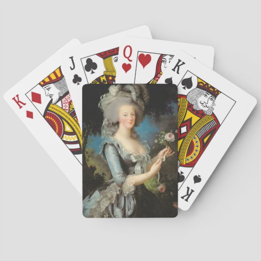 Jeu De Cartes Marie Antoinette avec un Rose, 1783 (dos)