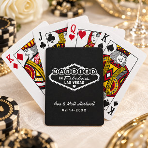 Jeu De Cartes Mariés à Las Vegas la Fabuleuse Noir Blanc