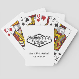 Jeu De Cartes Mariés dans le fabuleux Las Vegas blanc noir