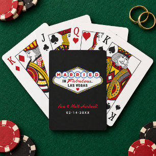 Jeu De Cartes Mariés dans le fabuleux Las Vegas noir