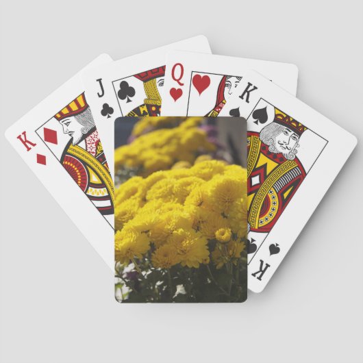 Jeu De Cartes Marigolds jaune lézarde à la lumière du soleil (dos)