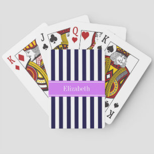 Jeu De Cartes Marine Bleu Bleu Blancs Nom Lilac