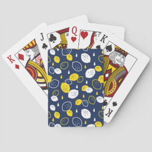 Jeu De Cartes Marine Blue Lemon Art - Refresh Citrus Design