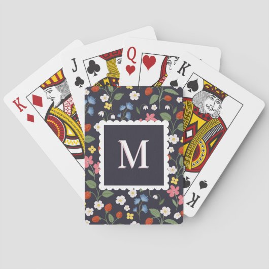 Jeu De Cartes marine monogrammée (dos)