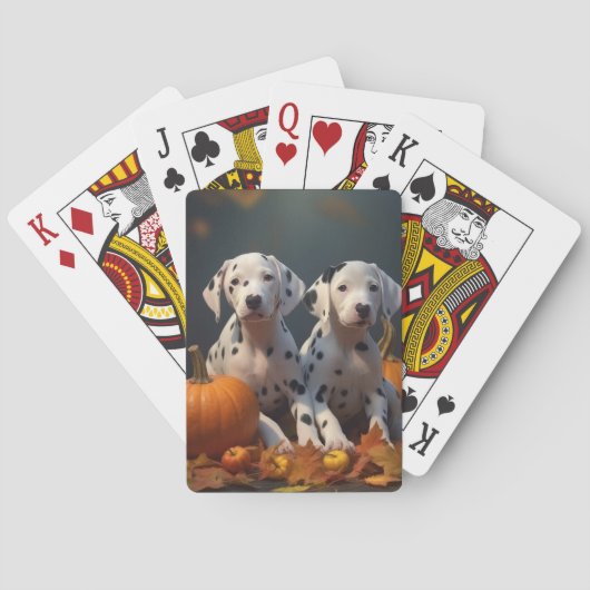 Jeu De Cartes Marionnette dalmate Automne Citrouille délice (dos)