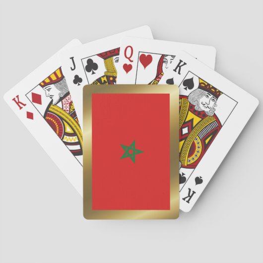 Jeu De Cartes Marocain Drapeau Jouer Cartes (dos)