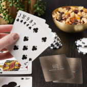 Jeu De Cartes Marque élégante marron (In Situ)