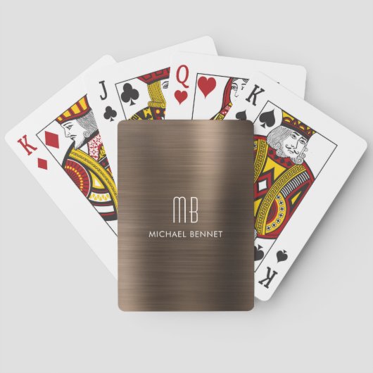 Jeu De Cartes Marque élégante marron (dos)