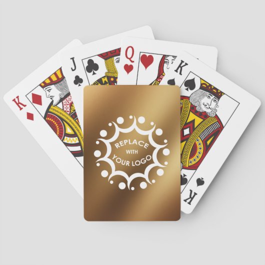 Jeu De Cartes Marque Faux Smooth Gold avec votre logo d'entrepri (dos)