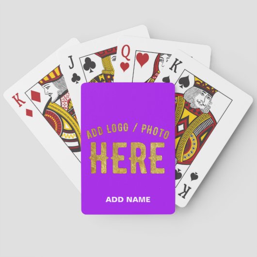 JEU DE CARTES MARQUE VIOLETTE MODERNE PERSONNALISABLE DE STYLE V (dos)