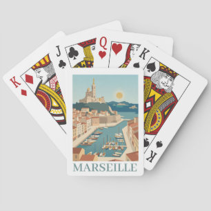 Jeu De Cartes Marseille France Voyage Minimaliste Vintage