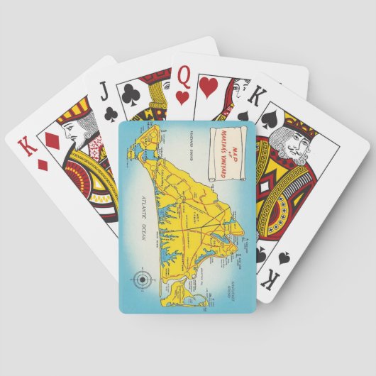 Jeu De Cartes Martha's Vineyard Map Playing Cards (dos)