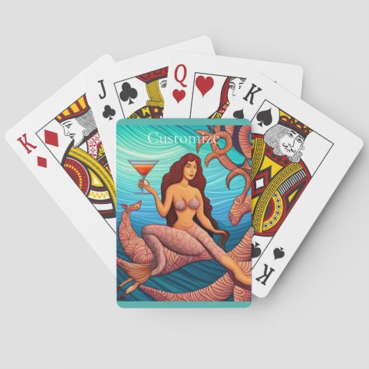 Jeu De Cartes Martini à cheveux longs Mermaid Thunder_Cove (dos)