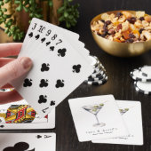 Jeu De Cartes Martini Cocktail Lounge avec Votre Nom (In Situ)