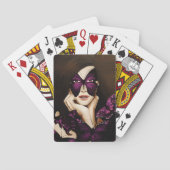 Jeu De Cartes Mascarade Papillon Violet Femme Élégante Fantaisie (dos)
