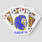 Jeu De Cartes Mascotte Lion Bleu Jaune et Blanc Parti de Graduat (dos)