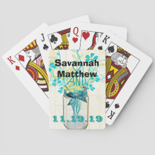 Jeu De Cartes Mason Jar Mariage personnalisé Jouer des cadeaux d