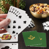 Jeu De Cartes Mason Masonic sur Vert (In Situ)