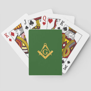 Jeu De Cartes Mason Masonic sur Vert