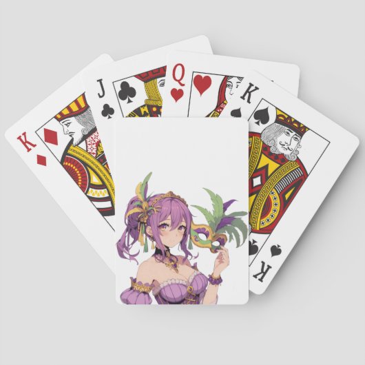 Jeu De Cartes Masque Anime Mardi Gras (dos)