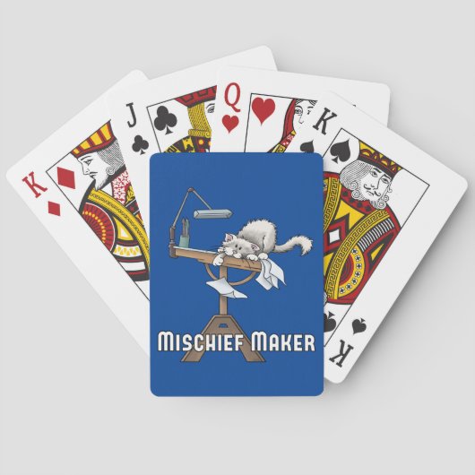 Jeu De Cartes Masque de chat blanc Maker Jouer des cartes (dos)
