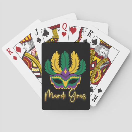 Jeu De Cartes Masque de Mardi gras (dos)