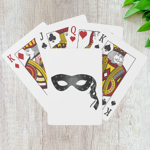 Jeu De Cartes Masque noir élégant avec dentelle florale