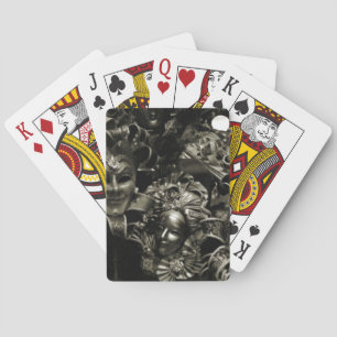 Jeu De Cartes Masques de bal masqué gothique noir et blanc