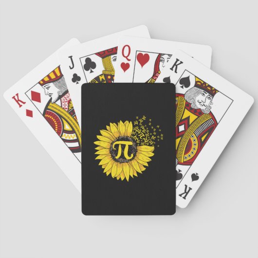 Jeu De Cartes Math Enseignant Pi Numéro Tournesol (dos)